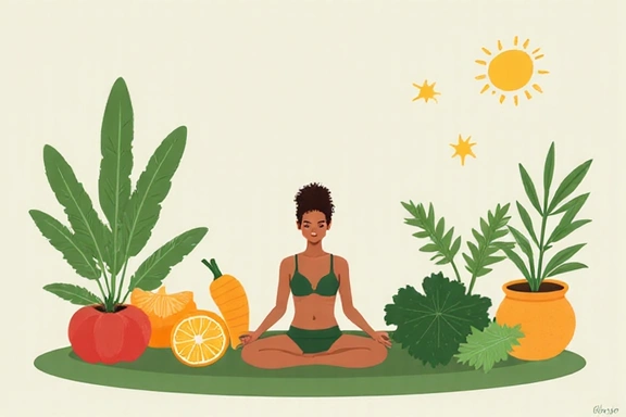 Symboliczne przedstawienie zdrowego stylu życia i natury